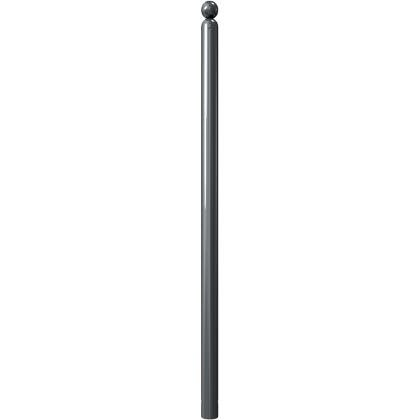Dekorativ puller | Serie 466B | � 60 mm | fastmonteret, til indst�bning i beton med jordanker, total l�ngde ca. 1400 mm | uden l�s | med 2 �jer